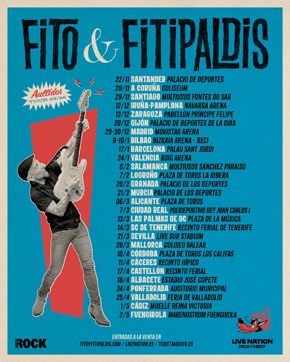 Fito & Fitipaldis Aullidos Tour Poster 2025-2026